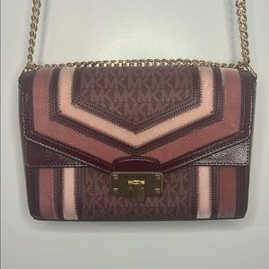 Michael Kors double flap Maroon Whitney bag